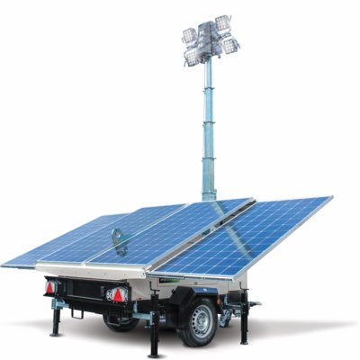 9m Road-Tow LED Solar Lighting Tower Hire Honiton