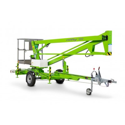 Nifty 120 12m Trailer Mount Diesel Boom Lift Hire Holt